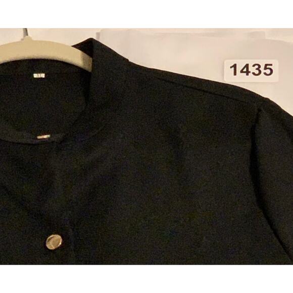 Unbranded Black Womens Elegant Dress Blouse Gold Tone Button Front Closure XL - Picture 9 of 9